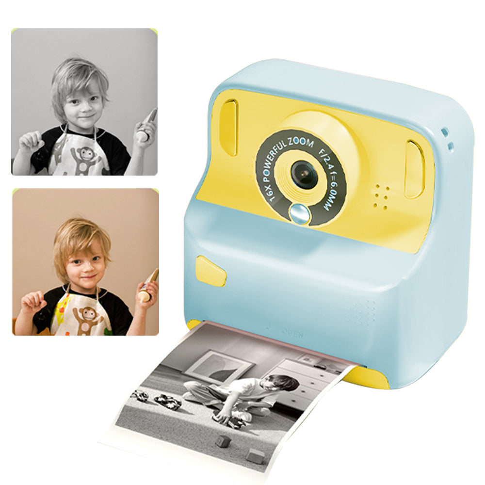 Kids Instant Print Camera with 32GB Memory Card and 5 Rolls Print Paper