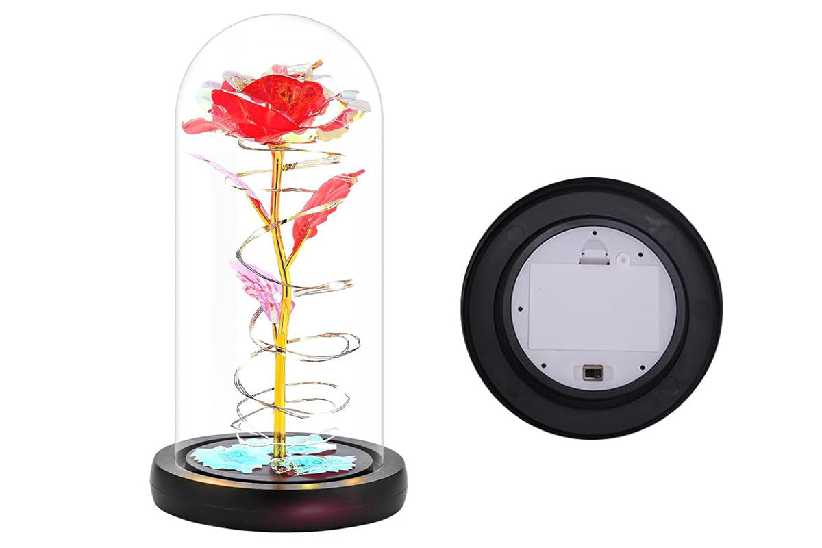 Eternal Rose Night Light in Glass Dome with LED