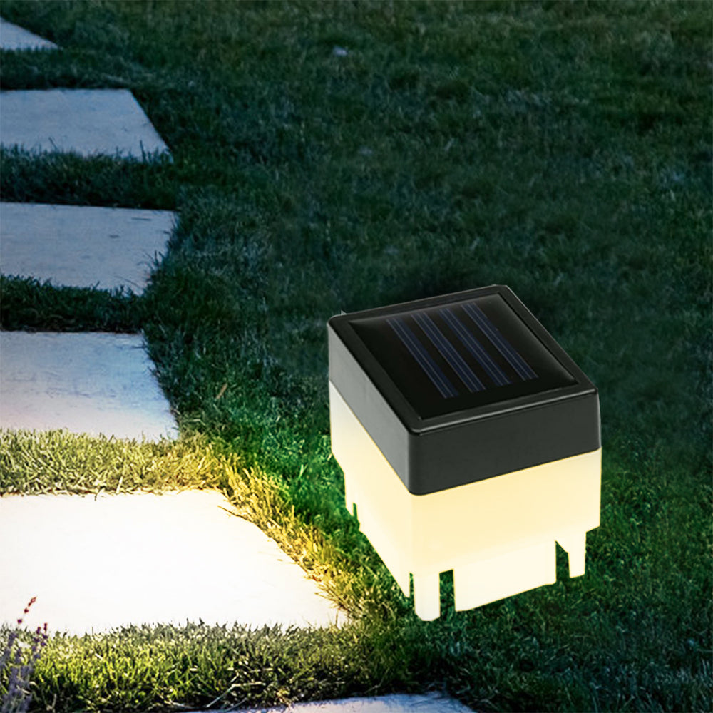 Solar Garden Light Powered Fence Post Cap Lights LED Landscape Outdoor