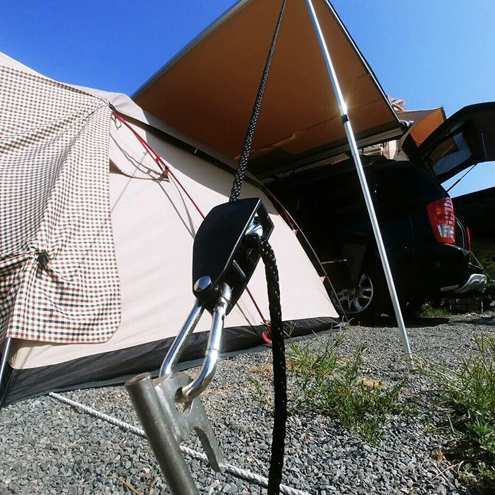 Portable Adjustable Fix Tent Pulley Camping Rope Quick Setup Outdoor Guy Lines For Canopy Kayak