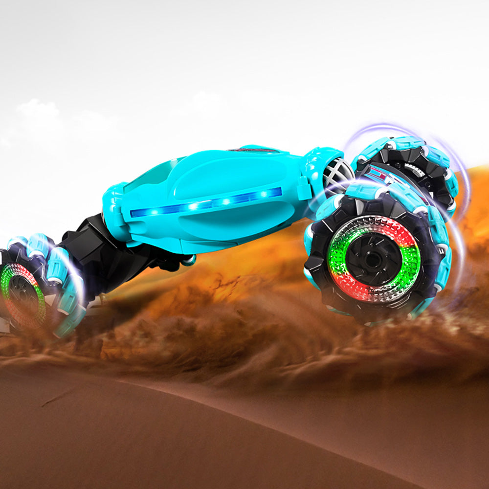 2.4GHz RC Stunt Car Toy With Light Music Xmas Gift Drift Twist Car Toy