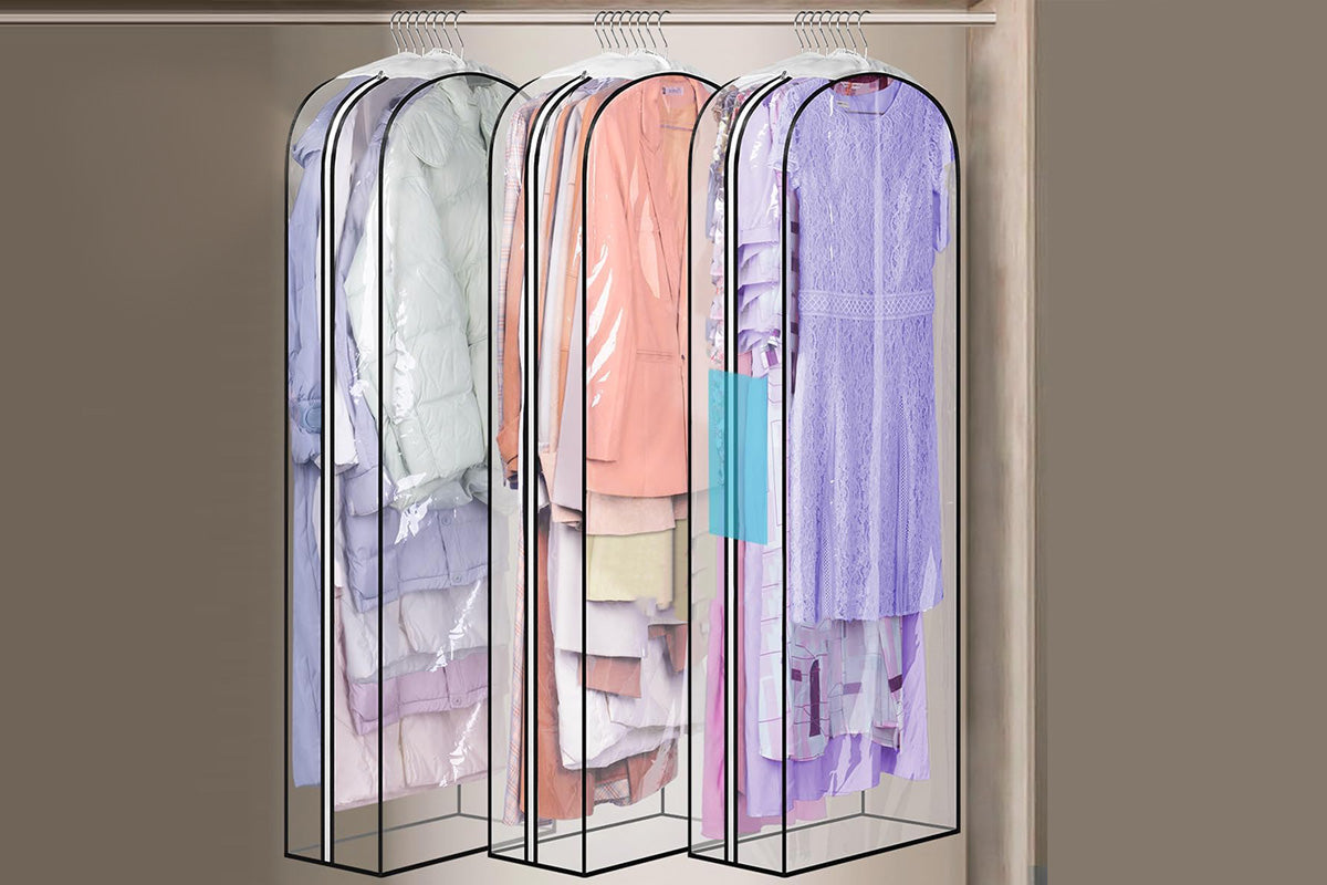 All Clear Garment Bags Hanging Clothes Waterproof for Suit Shirts Coats Dresses