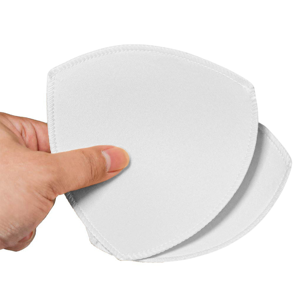 4 Pairs Triangle Replacement Foam Bra Pad Inserts for Sports Bras-White