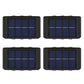4Pcs Solar Wall Light for Outdoor Fence Waterproof Convex Lens Design