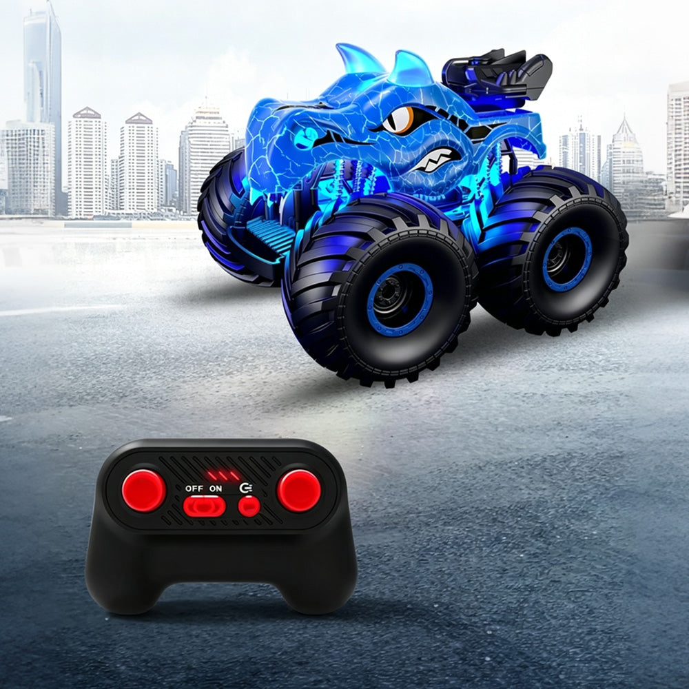 2.4G Remote Control Dinosaur Spray Off Road Truck with LED Lights