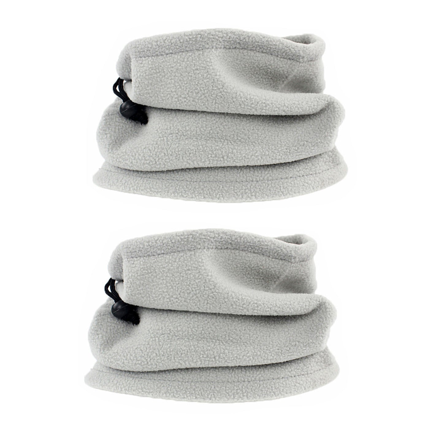 2Pcs Unisex Polar Fleece Neck Warmer 3 In 1 Multifunctional Scarf