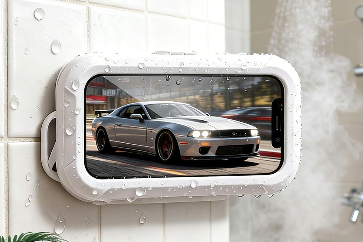 Waterproof Anti-Fog Rotating Shower Phone Holder for Bathroom Smartphone Case