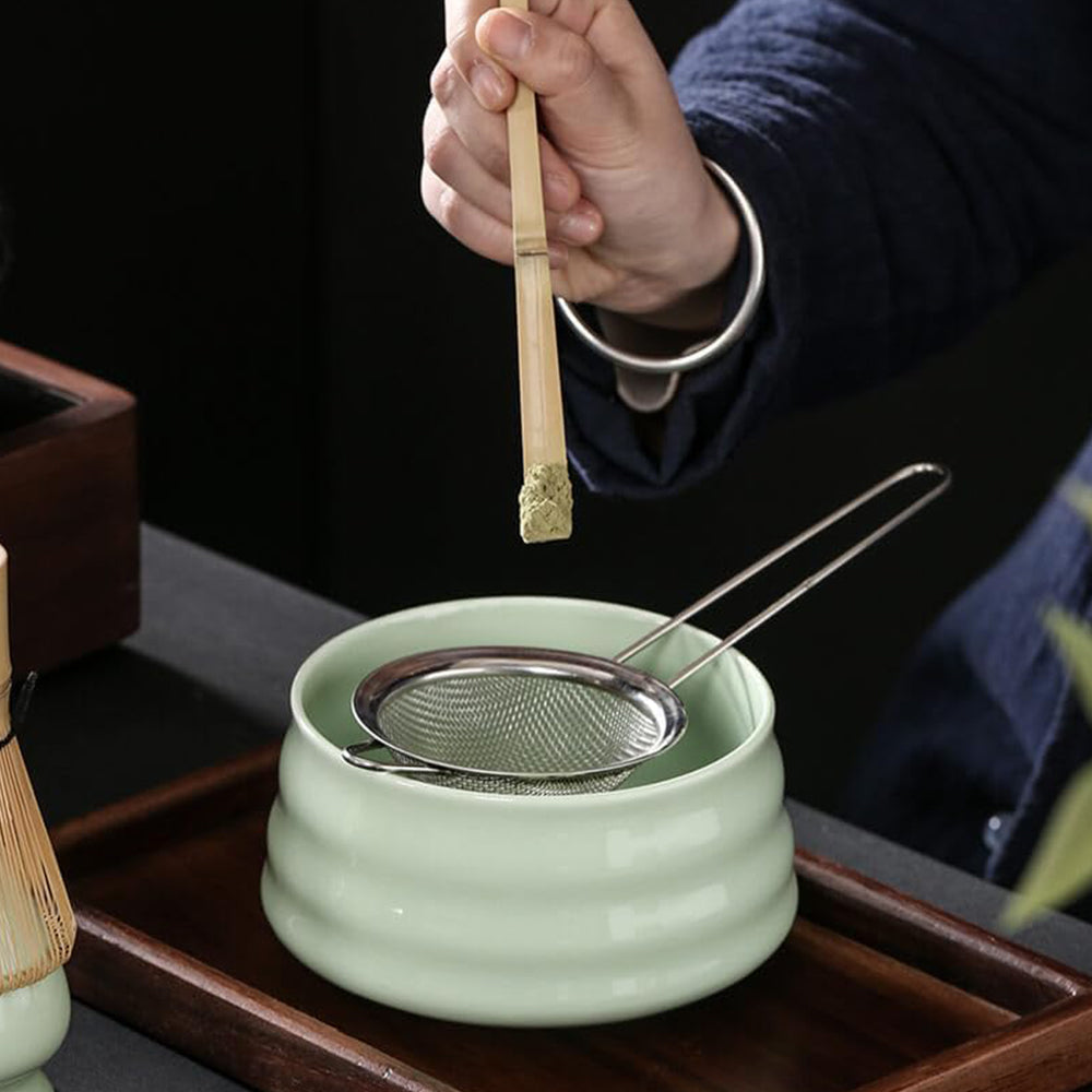 4Pcs Traditional Matcha Tea Set Bowl Whisk Scoop Accessories