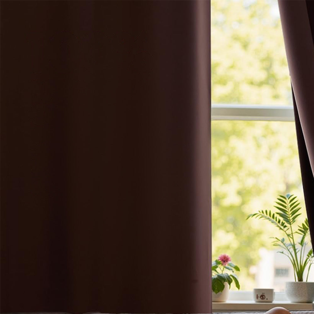 2 Pack 100 Percent Blackout Curtains with Black Liner for Bedroom Living Room and Office-Pink