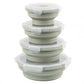 4Pcs Collapsible Food Storage Containers with Lid Microwave Freezer Security