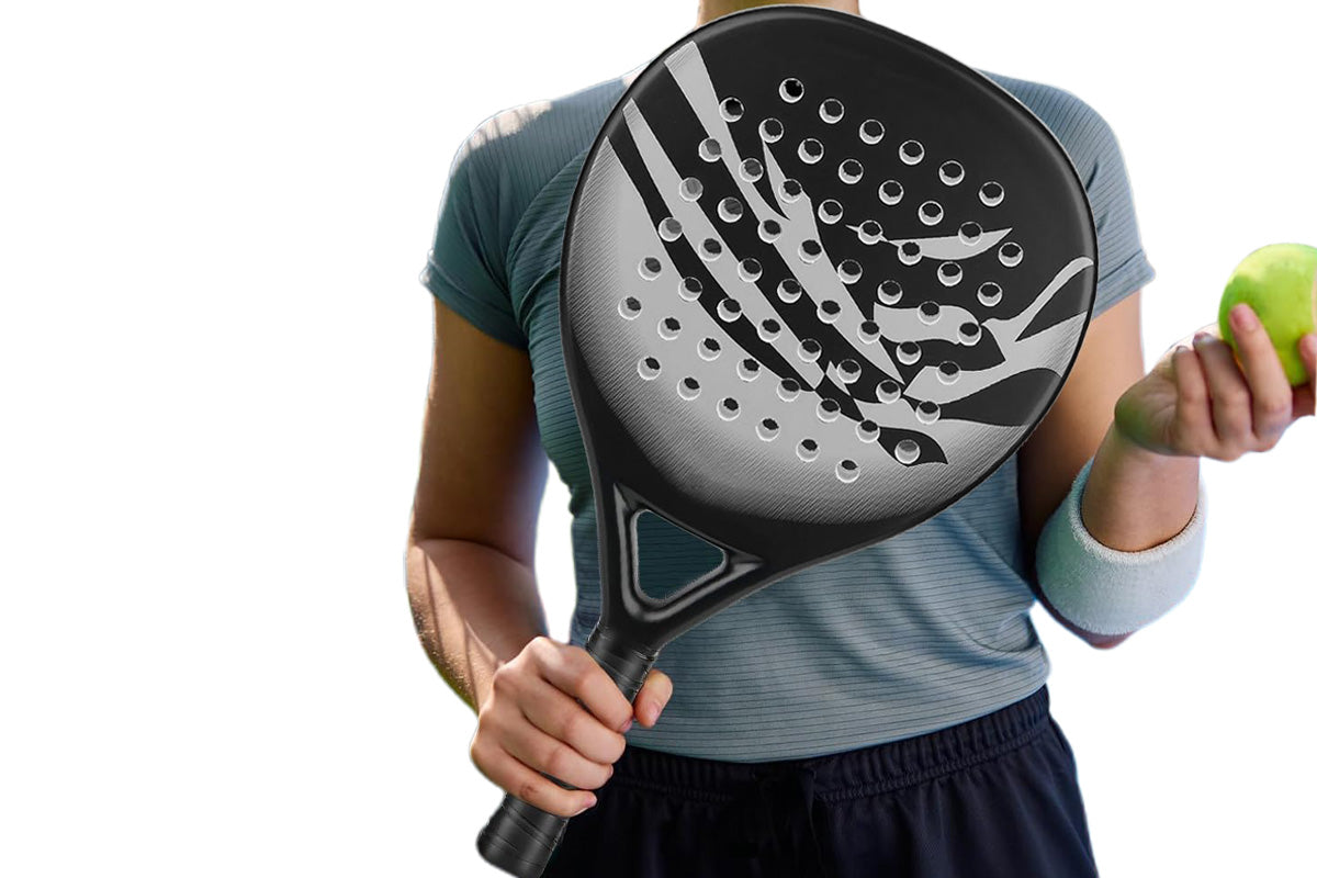 Carbon Fiber Paddle Tennis Racket with EVA Core and Carry Bag for Beach or Court