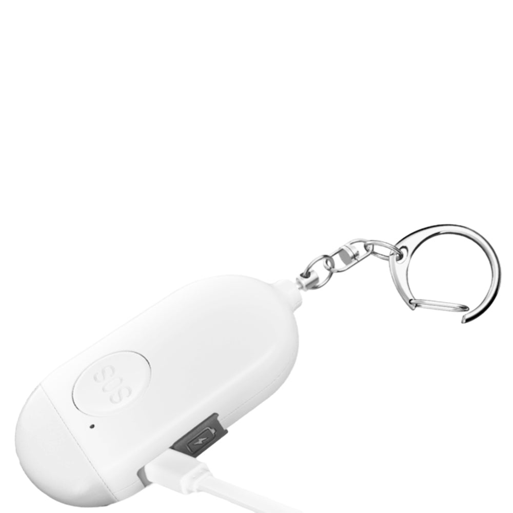 2Pcs Rechargeable Personal Security Alarm Keychain With LED 130dB Self-Defense Alarm