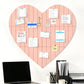 75x74cm Heart Shaped Felt Photo Message Display Board with Adhesive Dots