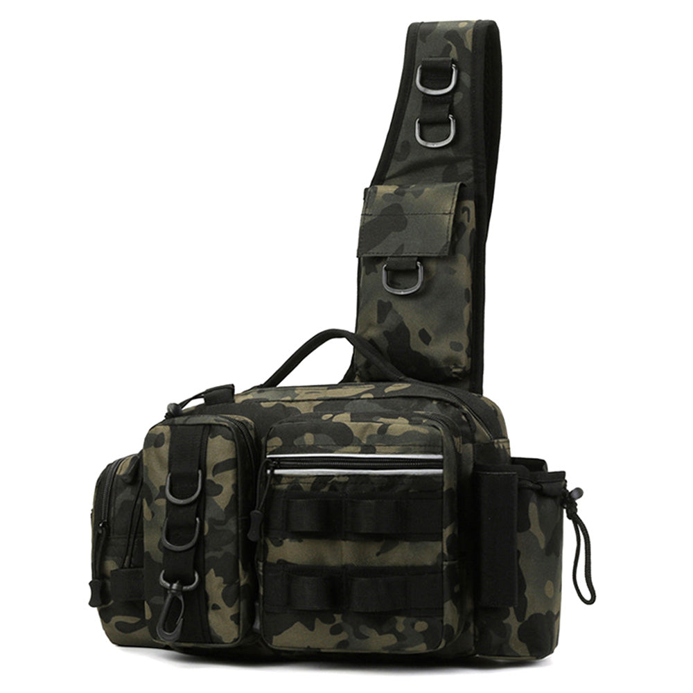 Fishing Tackle Bag Single Shoulder Crossbody Tactical Waist Pack Fish Lures Bag