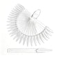 100 PCS Clear Nail Swatch Sticks with Ring Nail Art Swatch Set for Polish Display