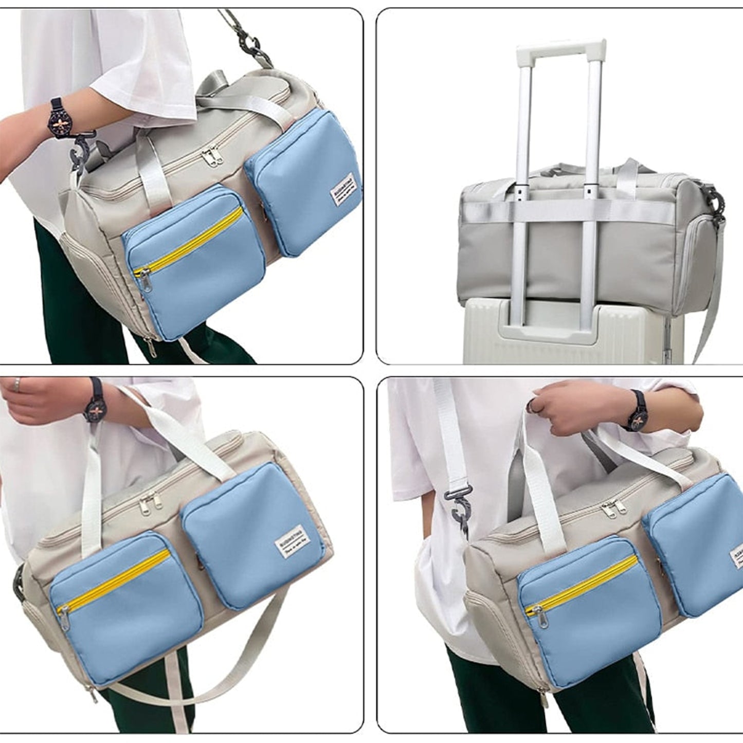 Sports Fitness Gym Bag with Shoes Compartment Duffle Bags