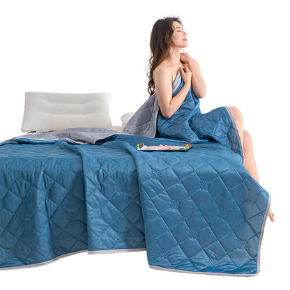 Summer Cooling Blanket Lightweight Soft Cooling Comforter Quilt Throw for Hot Sleepers