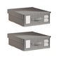 2Pcs Foldable Bed Sheet Storage Bins with Handle