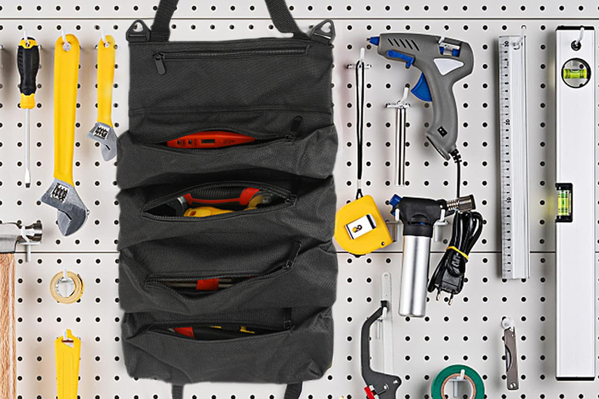 5 Pockets Tool Roll Organizer Bag Oxford Cloth Storage for Mechanics