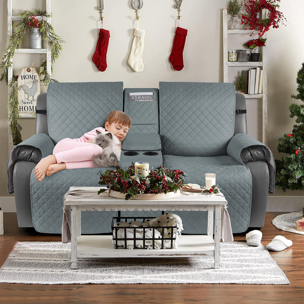 Water Resistant Non-Slip Split Recliner Couch Cover-2-Seater