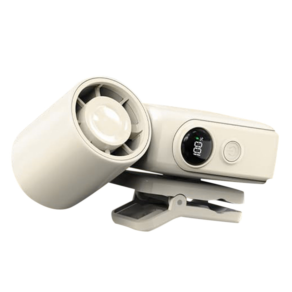 Clip On Handheld Turbo Fan with LED Display 4 Speeds and 180 Degree Tilt