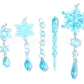 18Pcs Hanging Acrylic Christmas Snowflake Icicle Drop Ornaments for Xmas Tree