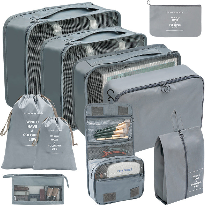 10Pcs Packing Cubes Travel Luggage Storage Bag
