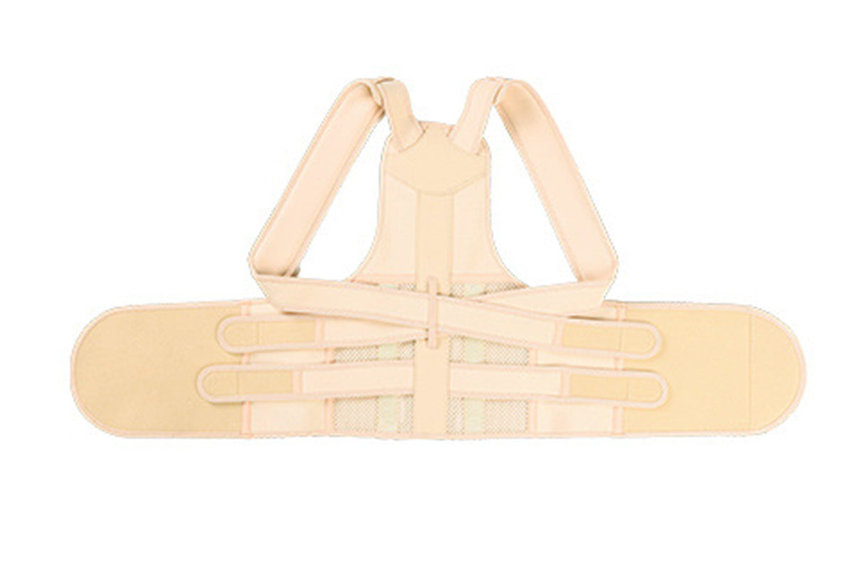 Posture Corrector Back Brace Adjustable Straightener for Improving Back Posture-Beige