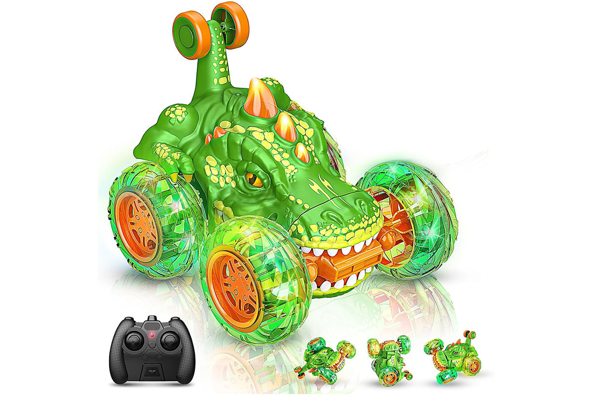 Remote Control Car 360-degree Rotating 4WD RC Stunt Twist Cars LED Lights