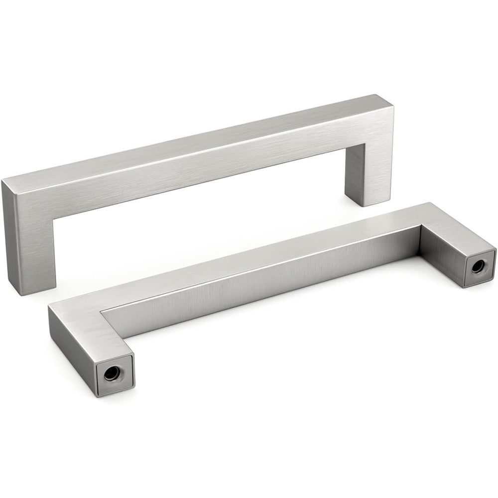 2X 12mm Square Stainless Steel Kitchen Cabinet and Door Handle