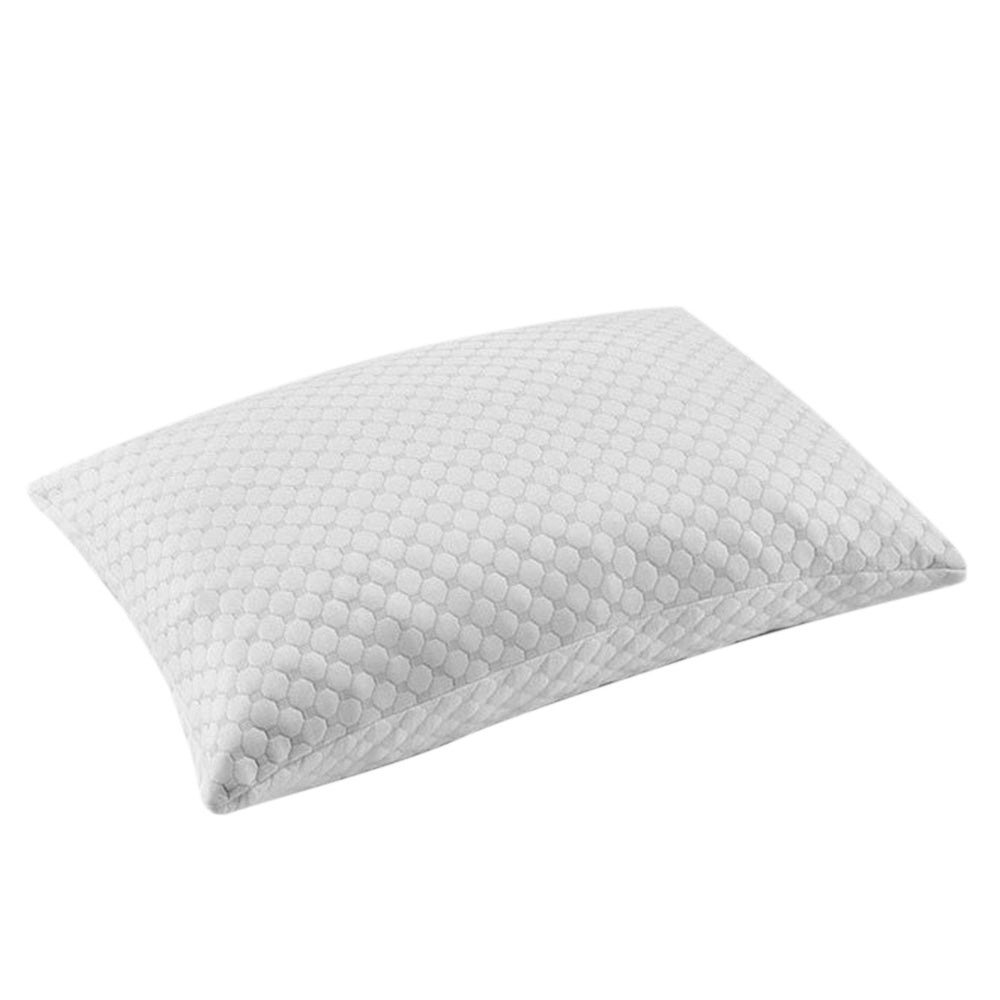 Cooling Shredded Memory Foam Pillows for Side Back Sleepers with Washable Cover-White
