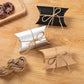 50 Pack Kraft Paper Pillow Gift Boxes with Ribbons for Weddings and Parties