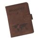 Passport Holder RFID Blocking Leather Cover Wallet With Closure For Travel Essentials