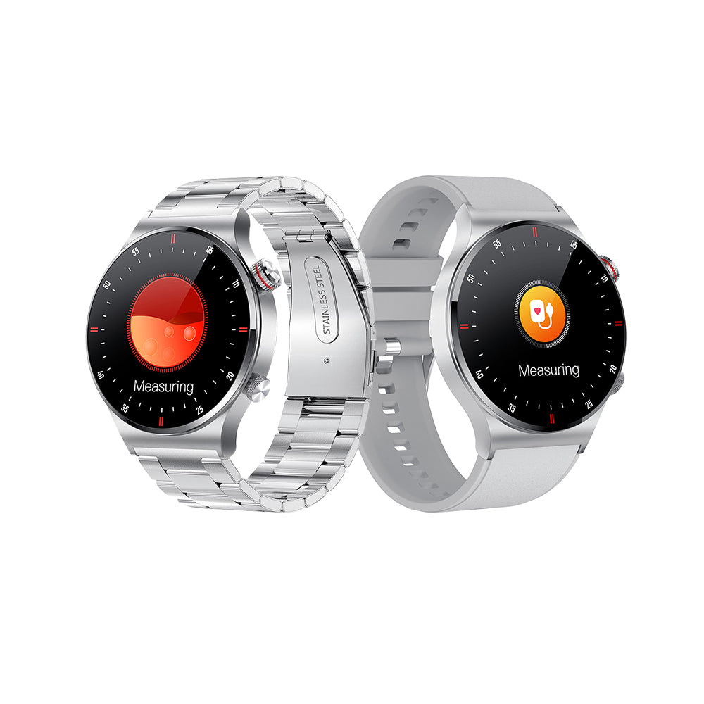 Sport Bluetooth Call Smart Watch With 1 Steel Strap and 1 Silicone Strap