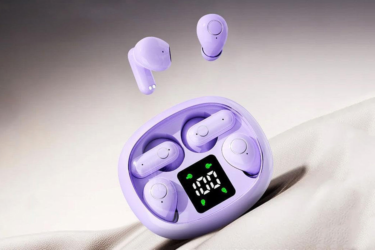 2 Pairs Wireless Earbuds Bluetooth Earphones with LED Digital Display Charging Case