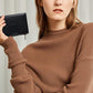 Genuine Leather Women's Wallet Short RFID Blocking Purse with Zipper