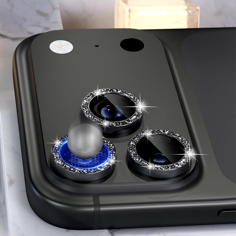 Glitter Camera Lens Film Multi Color Available for Smartphone-Black
