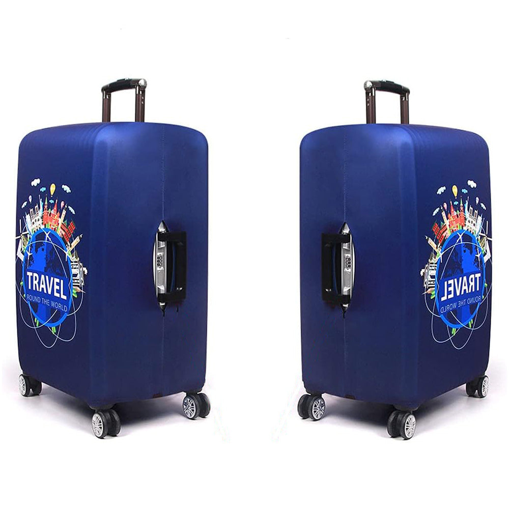 Thicker Luggage Cover Elastic Suitcase Cover Fits 18-21inch Travel Washable Cover-Navy