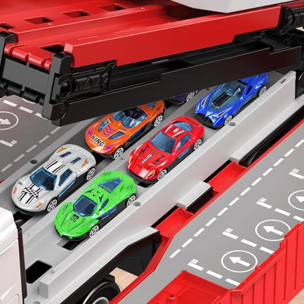 Car Carrier Transport with Race Mini Car Toys Set for Kids