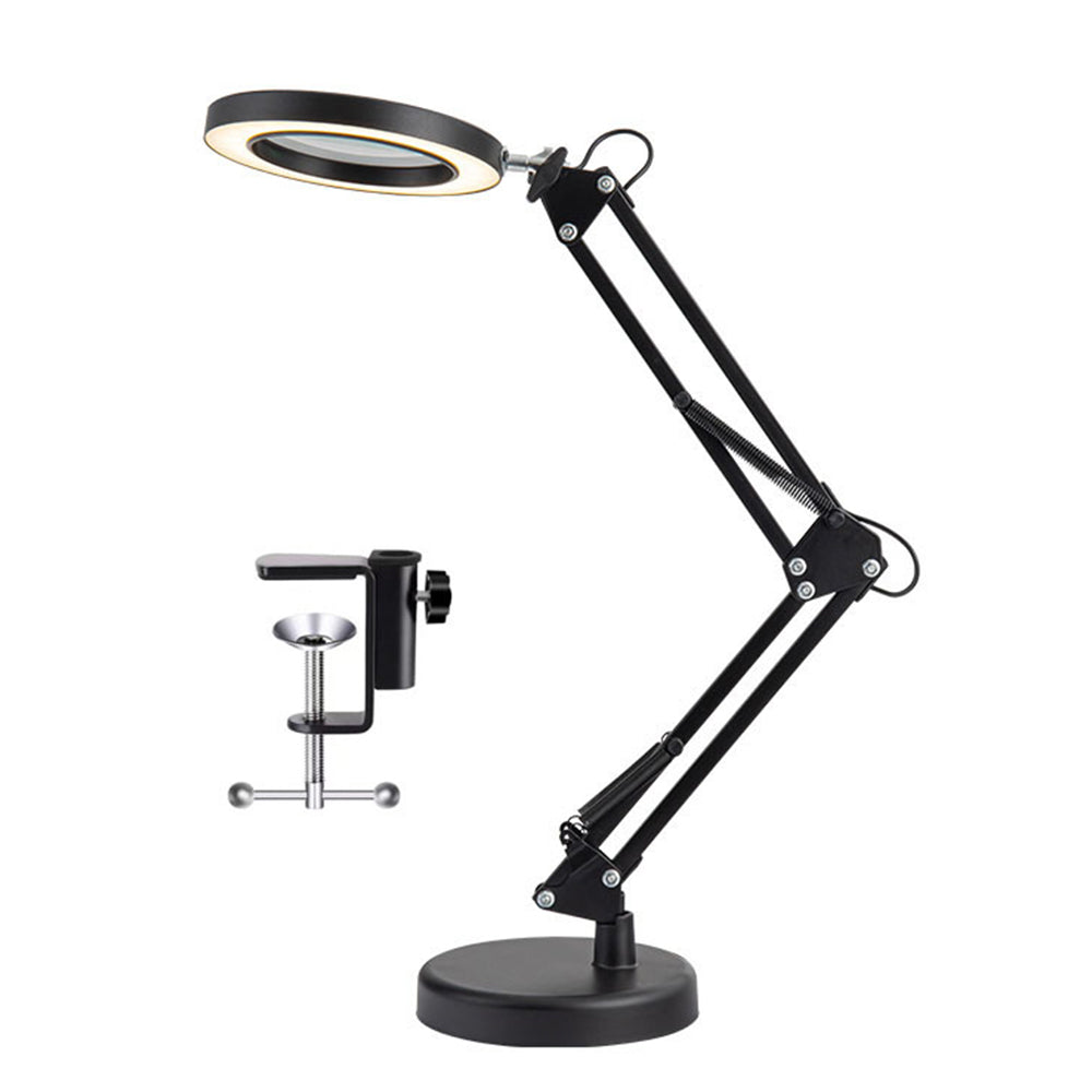 5X Magnifying Glass with LED Desk Lamp