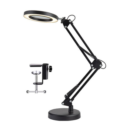 5X Magnifying Glass with LED Desk Lamp