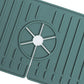 Silicone Sink Mat Quick Dry Sink Splash Guard for Kitchen and Bathroom-Green