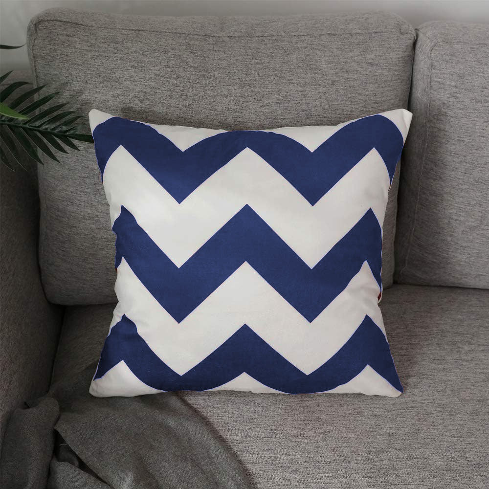 2Pcs 45X45cm Throw Pillow Cover Geometric Printed Throw Sofa Cushion Cases