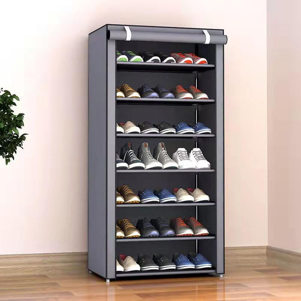 8-Layer Portable Shoe Storage Rack Cabinet