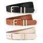 3Pcs Women PU Leather Waist Belt Gold Pin Buckle Casual Belt for Jeans Dress