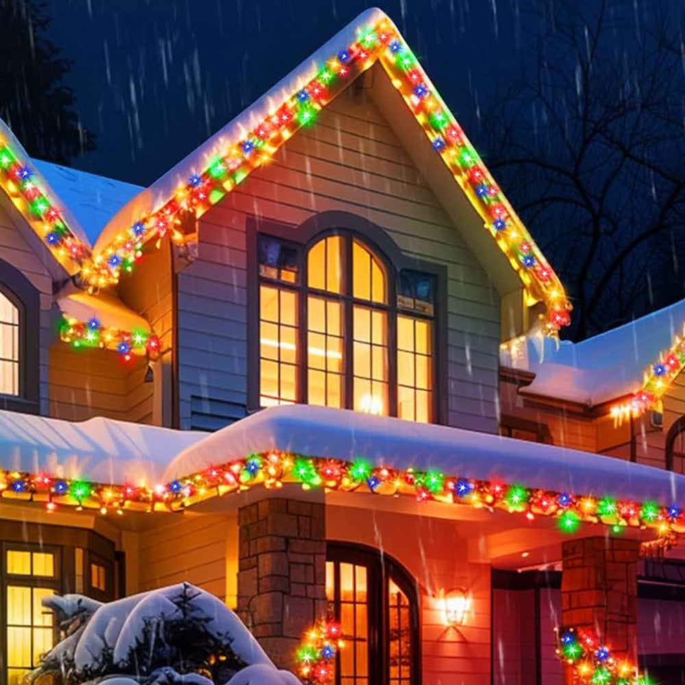 Outdoor Solar String Lights with 8 Modes for Garden Decoration-Multicolour