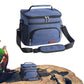 Insulated Lunch Box for Men Women Leak-Proof Cooler Lunch Bag with 4 Pockets