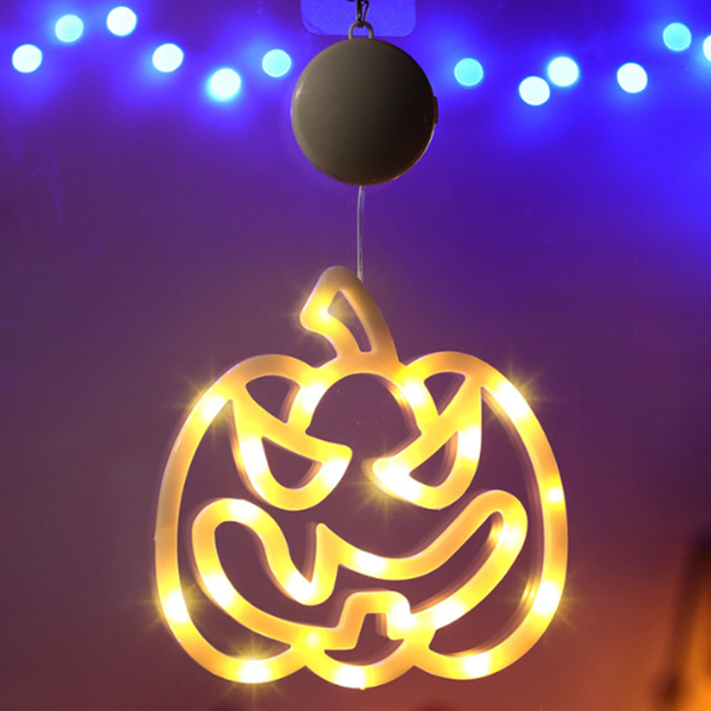 Halloween Window LED Light with Suction Cup Battery Operated-Pumpkin