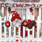 Outdoor Christmas Fence Peeker Decoration Santa Claus Xmas Garden Fence Sign