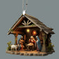 7Pcs 2D Christmas Nativity Scene Ornaments the Birth of Jesus Decor